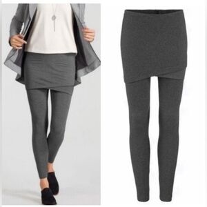 CAbi Skirted M'Leggings Pull On Stretch Charcoal Gray Grey #3577 Small